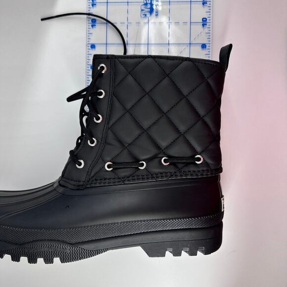 Sperry Black Quilted Duck Boots Women’s Size 9 Waterproof Winter Snow - Picture 11 of 11